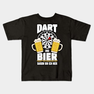 Darts And Beer That's Why I'm Here Dart Player Kids T-Shirt